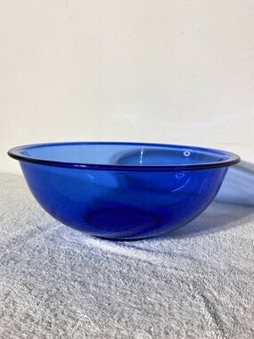 Vintage PYREX Cobalt Blue Glass Mixing Bowl Large #326 4L